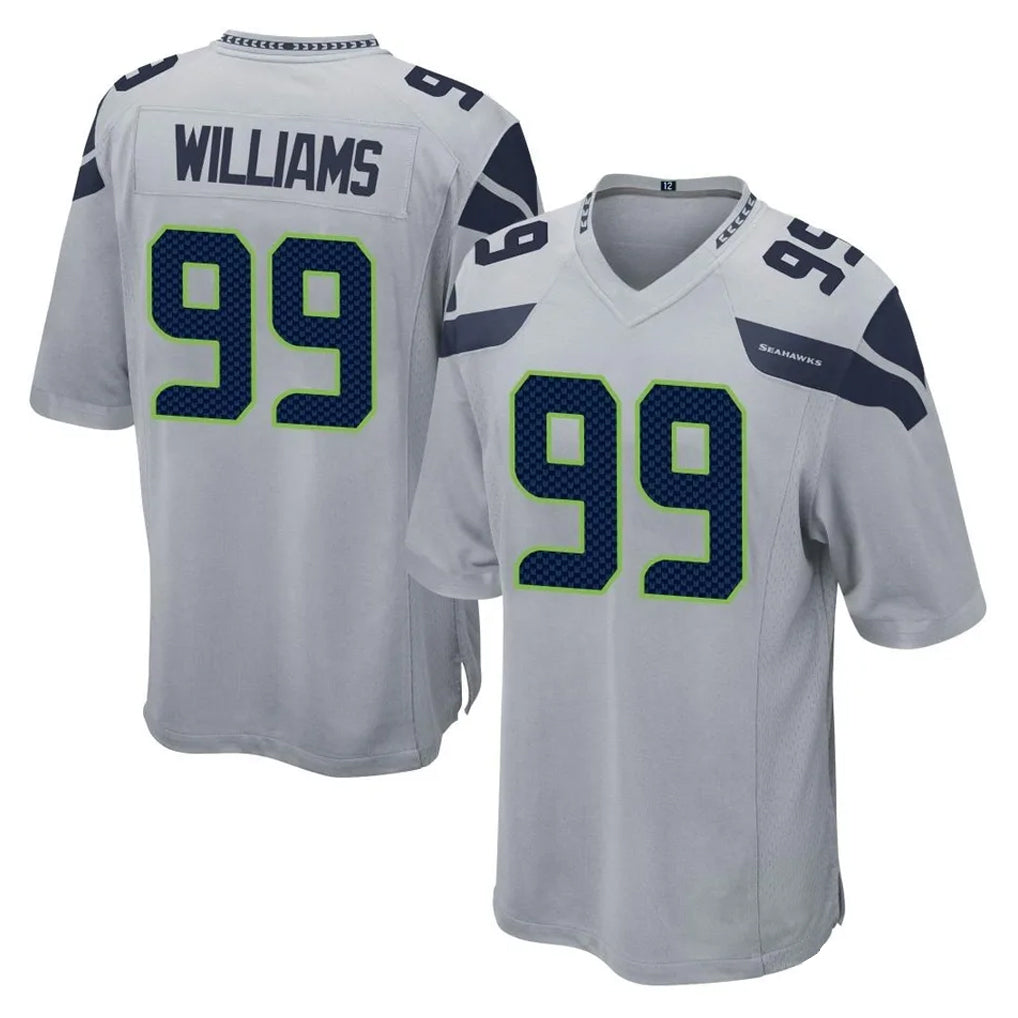S.Seahawks #99 Leonard Williams Player Gray Home Game Ldoa Stitched Jerseys