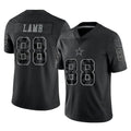 D.Cowboys #88 CeeDee Lamb Player Black Limited Reflective Home Game Ldoa Stitched Jerseys
