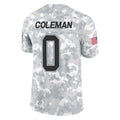 B.Bills #0 Keon Coleman Player Arctic Camo Salute to Service Limited Ldoa Stitched Jerseys