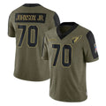 A.Cardinals #70 Paris Johnson Jr. Player Olive Salute To Service Limited Game Ldoa Stitched Jerseys
