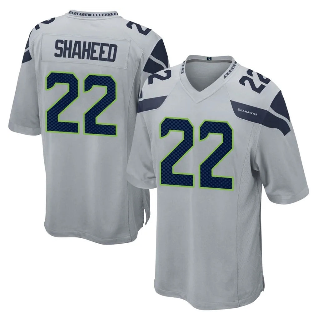 S.Seahawks #22 Rashid Shaheed Player Gray Home Game Ldoa Stitched Jerseys