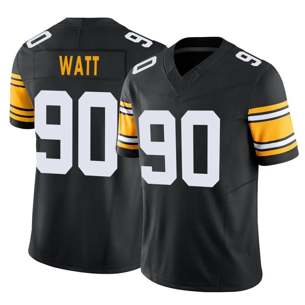 P.Steelers #90 T.J. Watt Player Black Limited Alternate Vapor F.U.S.E. Home Game Ldoa Stitched Jerseys