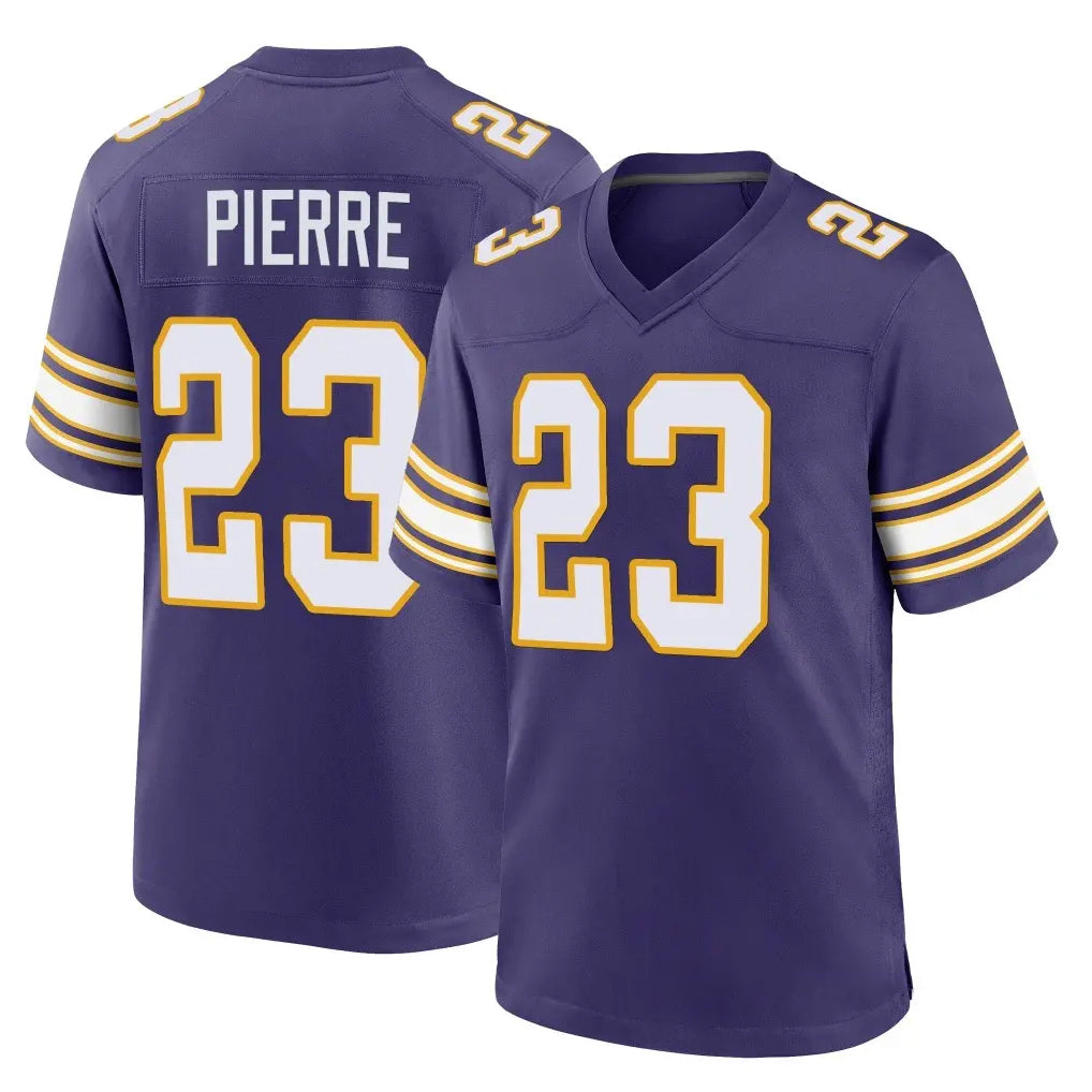 M.Vikings #23 James Pierre Player Purple Classic Home Game Ldoa Stitched Jerseys