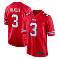 B.Bills #3 Damar Hamlin Player Red Home Game Ldoa Stitched Jerseys