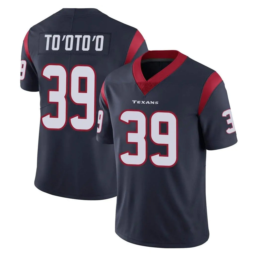 H.Texans #39 Henry To'oTo'o Player Navy Limited Vapor Untouchable Home Game Ldoa Stitched Jerseys