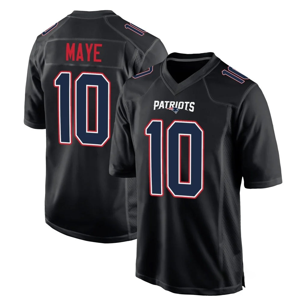 NE.Patriots #10 Drake Maye Player Carbon Fashion Limited Home Game Ldoa Stitched Jerseys