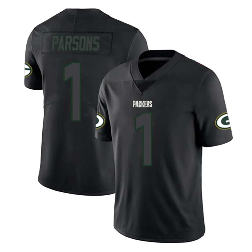 GB.Packers #1 Micah Parsons Player Black Impact Limited Home Game Ldoa Stitched Jerseys