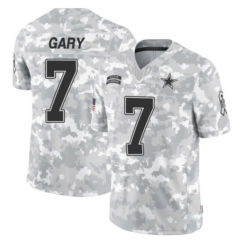 D.Cowboys #7 Rashan Gary Player Arctic Camo Salute to Service Limited Home Game Ldoa Stitched Jerseys