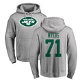 NY.Jets #71 Josh Myers Player Gray LOGO Pullover Hoodies Limited Game Ldoa Stitched Jerseys