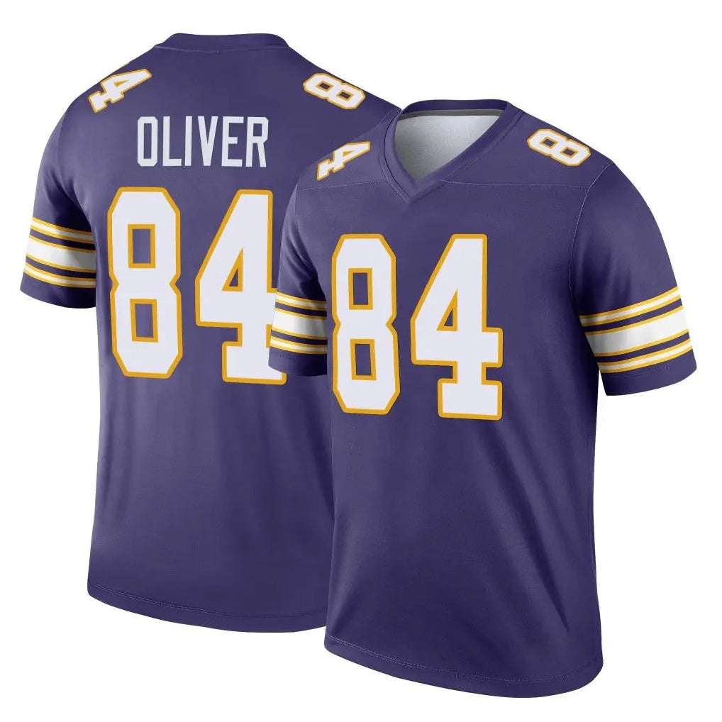 M.Vikings #84 Josh Oliver Player Purple Limited Classic Home Game Ldoa Stitched Jerseys