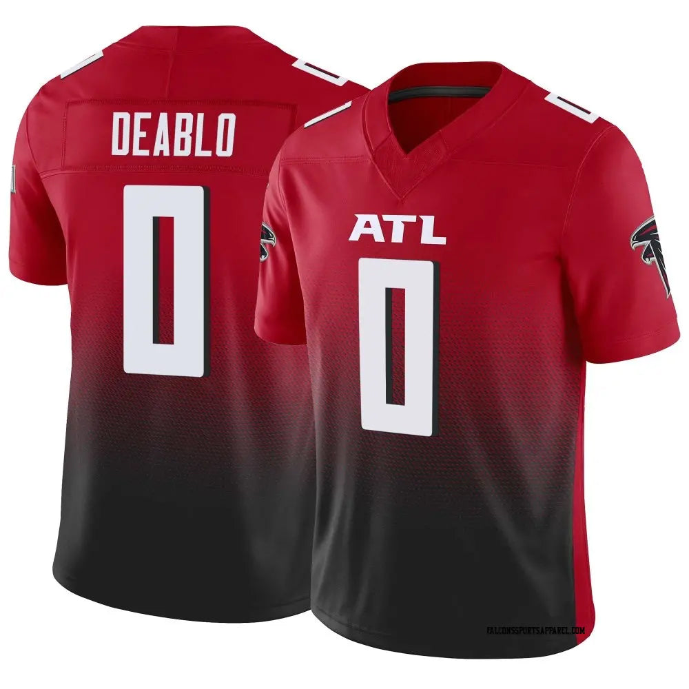A.Falcons #0 Divine Deablo Player Red Vapor F.U.S.E. Limited Home Game Ldoa Stitched Jerseys