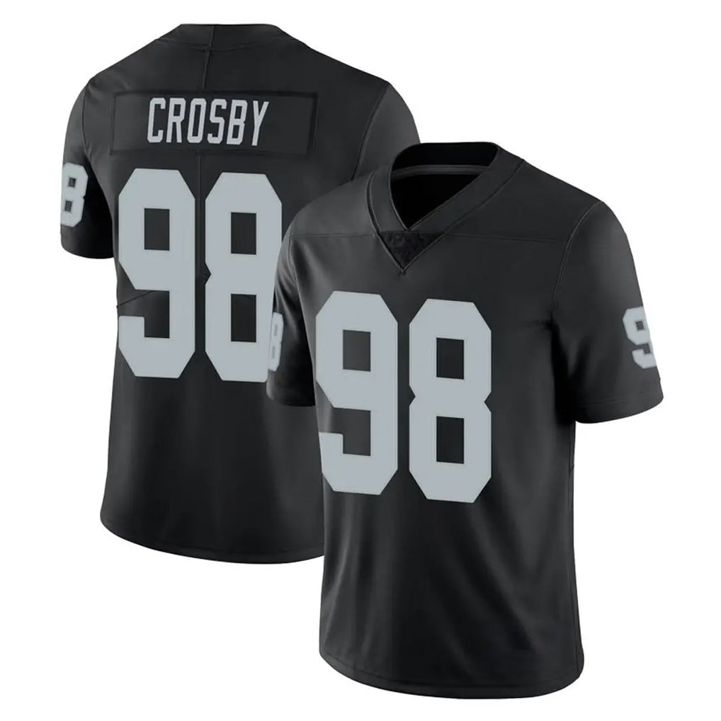 LV.Raiders #98 Maxx Crosby Player Black Limited Vapor Untouchable Home Game Ldoa Stitched Jerseys