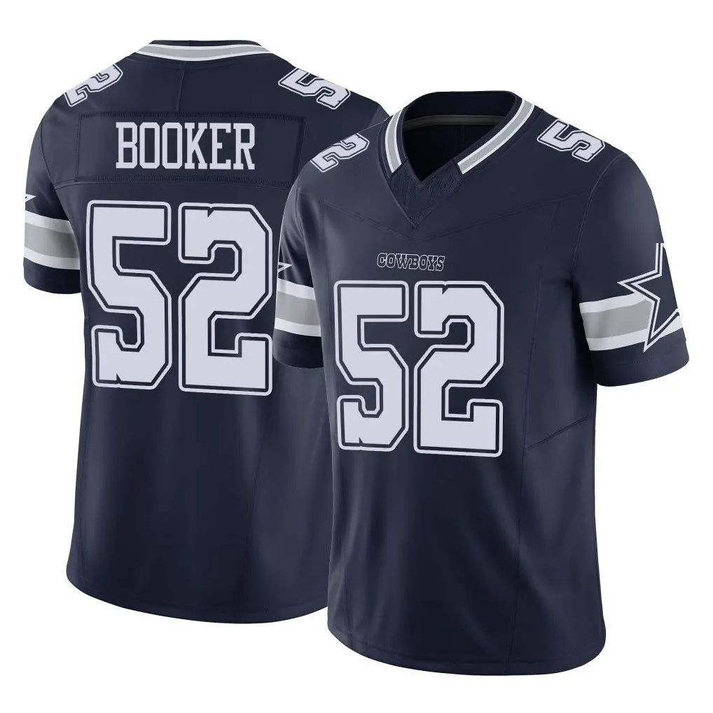 D.Cowboys #52 Tyler Booker Player Navy Limited Vapor F.U.S.E. Home Game Ldoa Stitched Jerseys