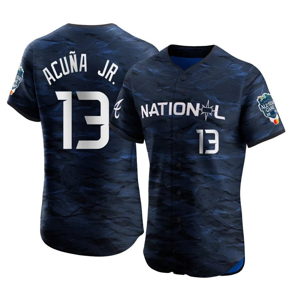 A.Braves #13 Ronald Acuna Jr Player Royal National League All-Star Limited Elite Home Game Ldoa Stitched Jerseys