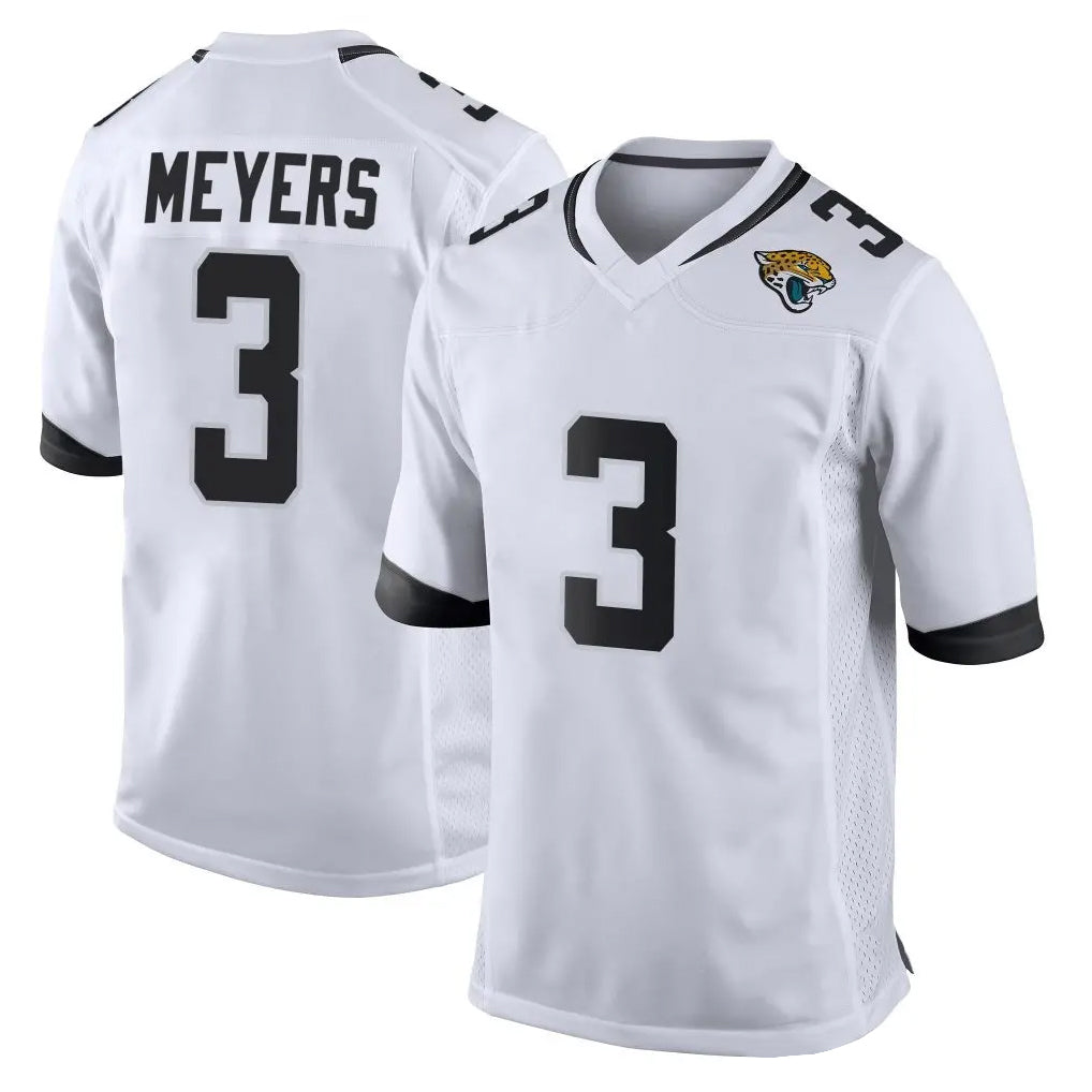 J.Jaguars #3 Jakobi Meyers Player White Home Game Ldoa Stitched Jerseys