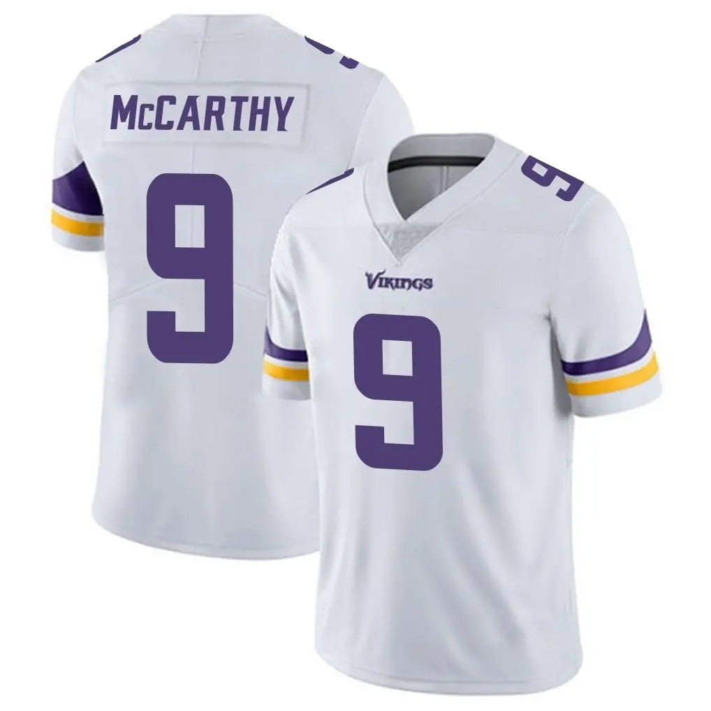 M.Vikings #9 J.J. McCarthy Player White Limited Vapor Untouchable Home Game Ldoa Stitched Jerseys