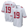 SF.49ers #19 Deebo Samuel Sr. Player White Home Game Ldoa Stitched Jerseys