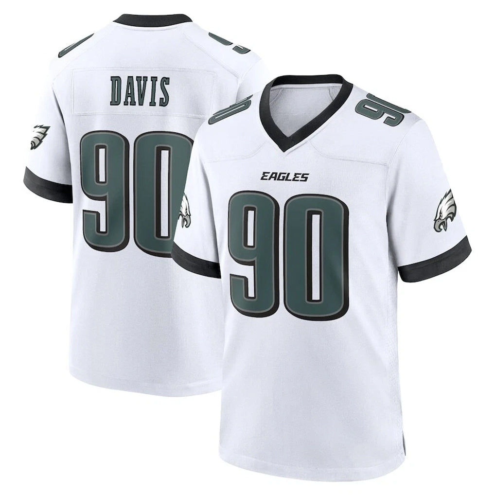 P.Eagles #90 Jordan Davis Player White Game Home Ldoa Stitched Jerseys