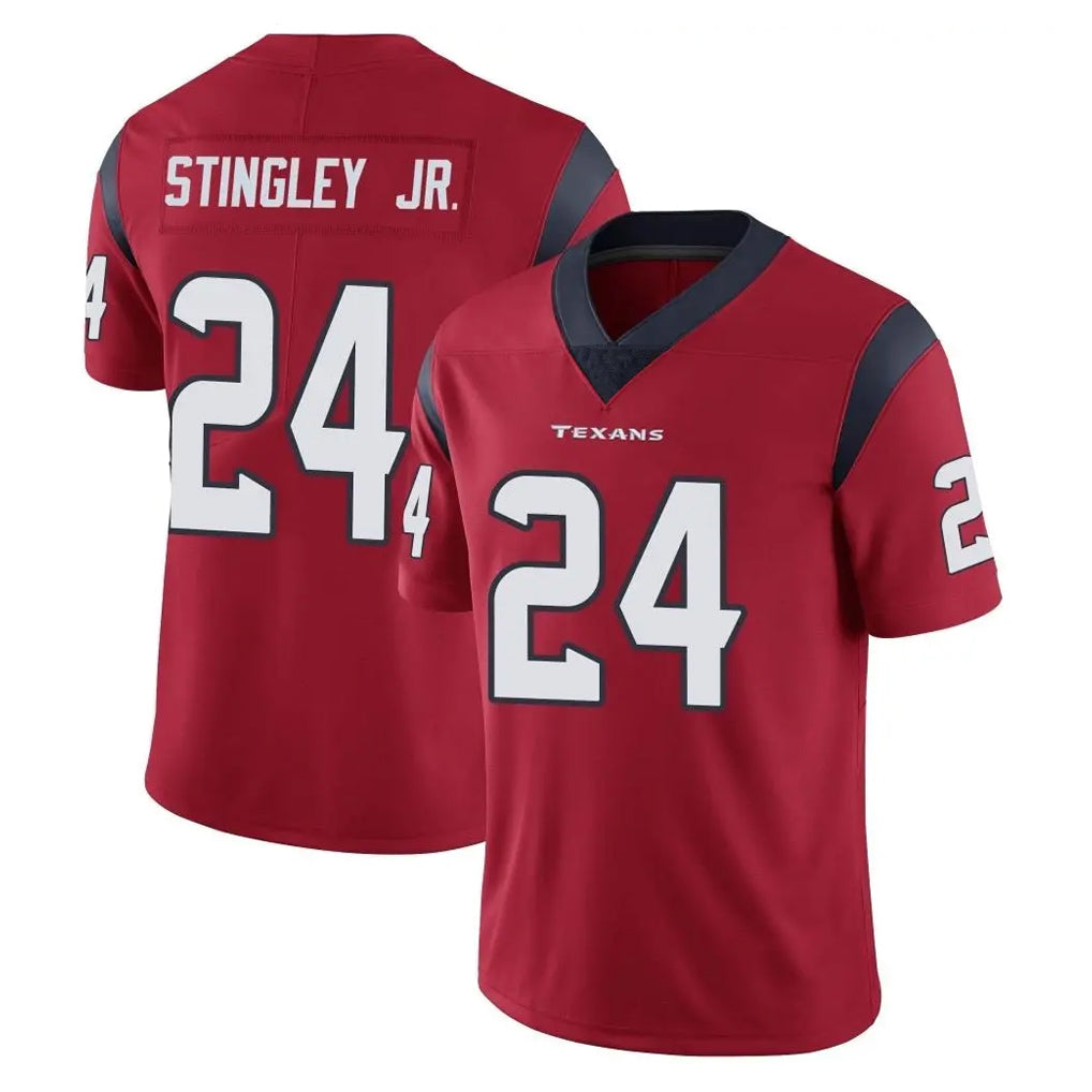 H.Texans #24 Derek Stingley Jr. Player Red Limited Vapor Untouchable Home Game Ldoa Stitched Jerseys