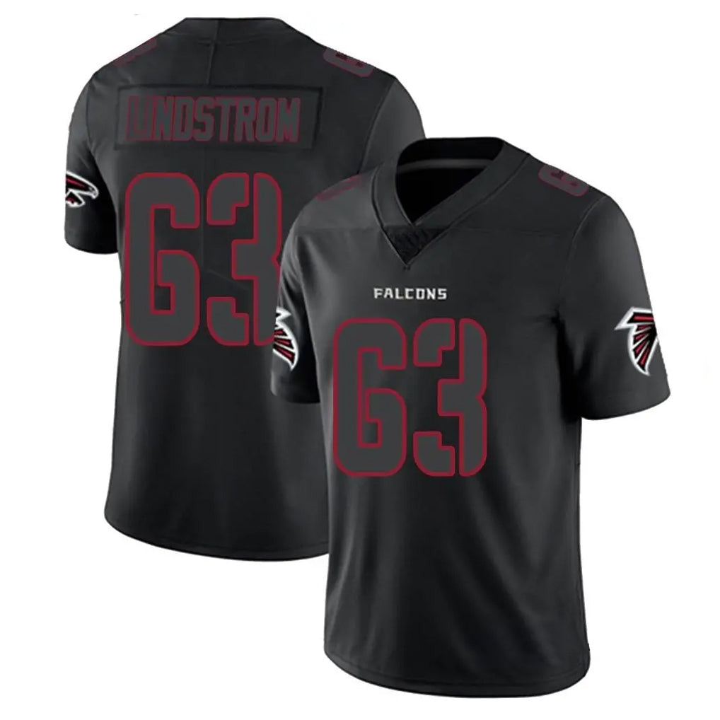 A.Falcons #63 Chris Lindstrom Player Black Impact Limited Game Ldoa Stitched Jerseys