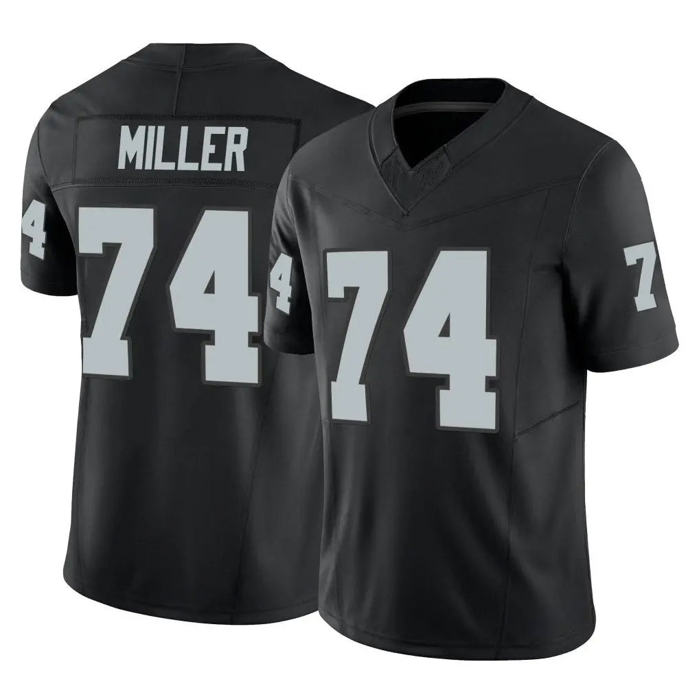 LV.Raiders #74 Kolton Miller Player Black Limited Vapor F.U.S.E. Home Game Ldoa Stitched Jerseys