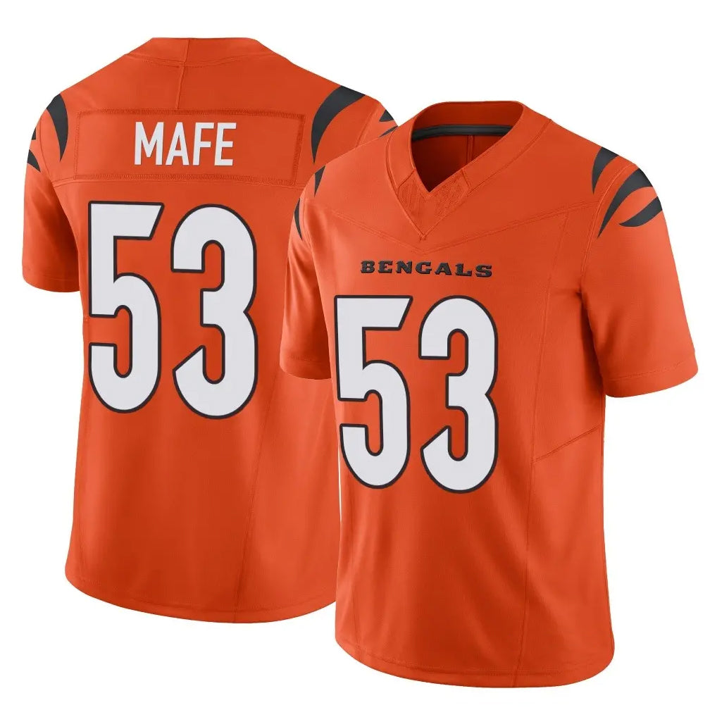 C.Bengals #53 Boye Mafe Player Orange Vapor F.U.S.E. Limited Home Game Ldoa Stitched Jerseys