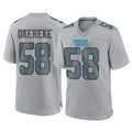 C.Panthers #58 Bobby Okereke Player Gray Atmosphere Fashion Game Ldoa Stitched Jerseys