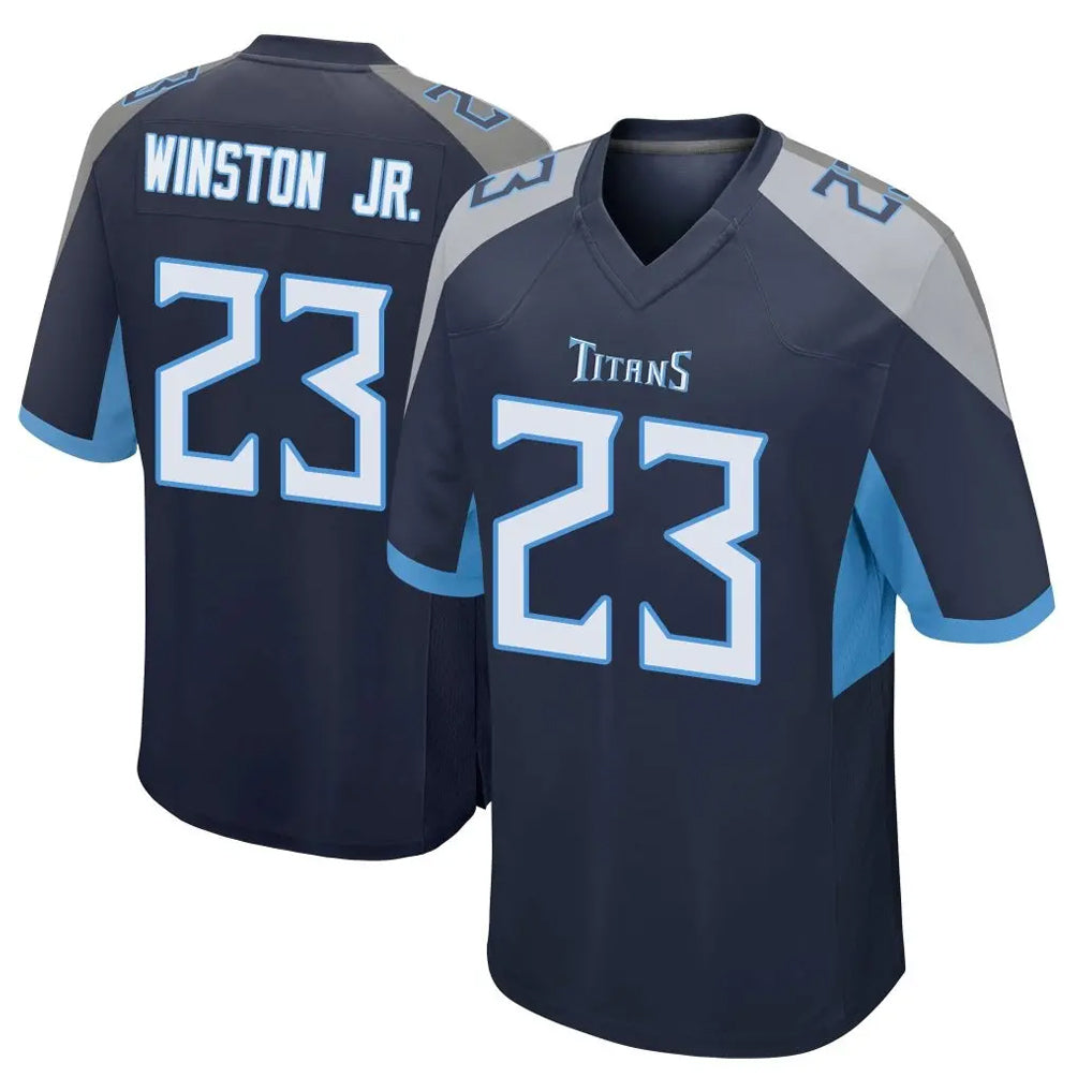 T.Titans #23 Kevin Winston Jr. Player Navy Home Game Ldoa Stitched Jerseys