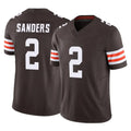 C.Browns #2 Shedeur Sanders Player Brown Vapor F.U.S.E. Limited Home Game Ldoa Stitched Jerseys
