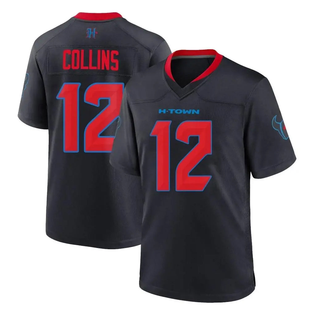 H.Texans #12 Nico Collins Player Navy 2nd Alternate Home Game Ldoa Stitched Jerseys