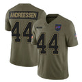 B.Bills #44 Joe Andreessen Player Olive Salute to Service Vapor F.U.S.E. Limited Ldoa Stitched Jerseys