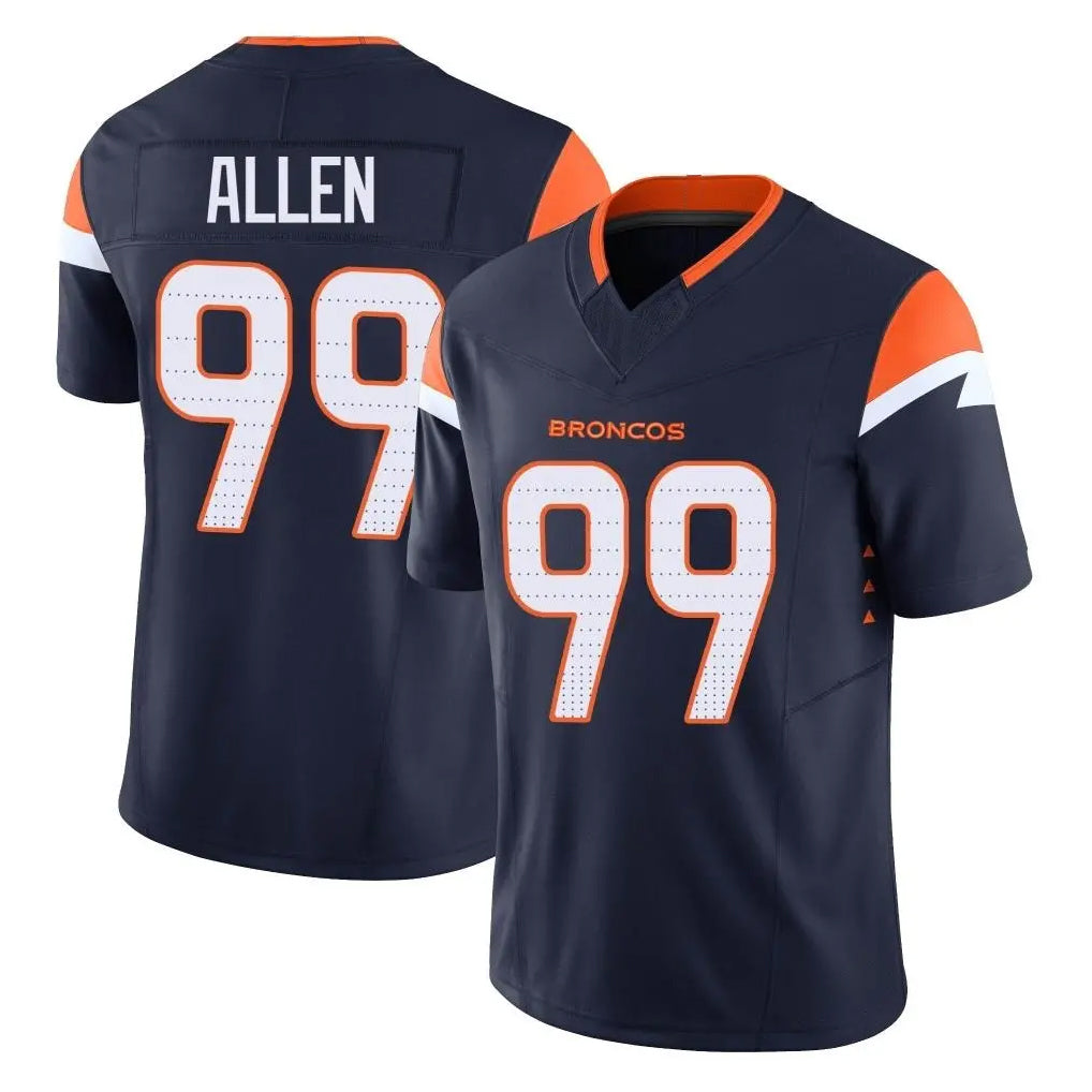 D.Broncos #99 Zach Allen Player Navy Limited Vapor F.U.S.E. Home Game Ldoa Stitched Jerseys