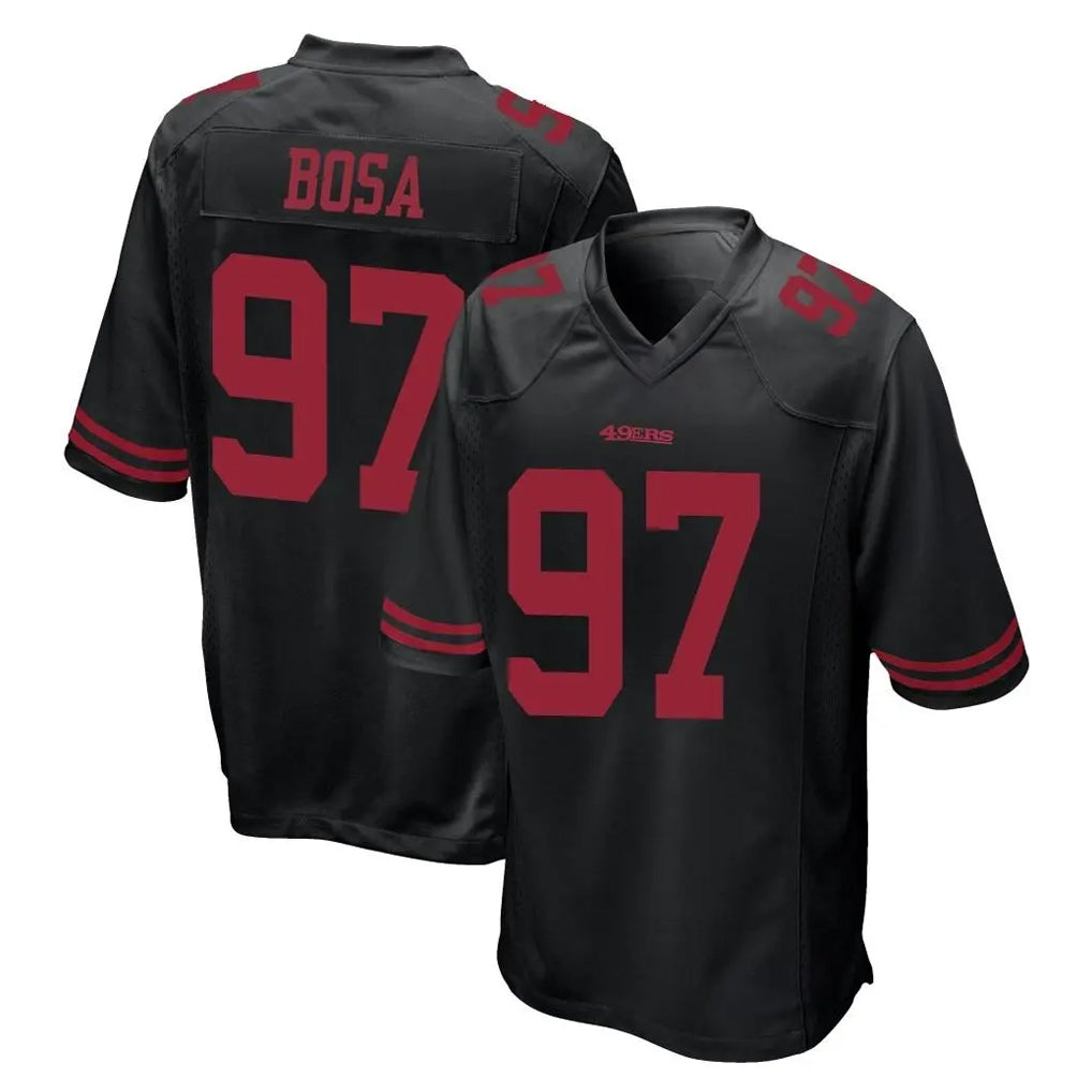 SF.49ers #97 Nick Bosa Player Black Alternate Home Game Ldoa Stitched Jerseys