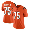 C.Bengals #75 Orlando Brown Jr. Player Orange Vapor Untouchable Limited Home Game Ldoa Stitched Jerseys