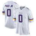 M.Vikings #0 Ivan Pace Jr. Player White Home Game Ldoa Stitched Jerseys