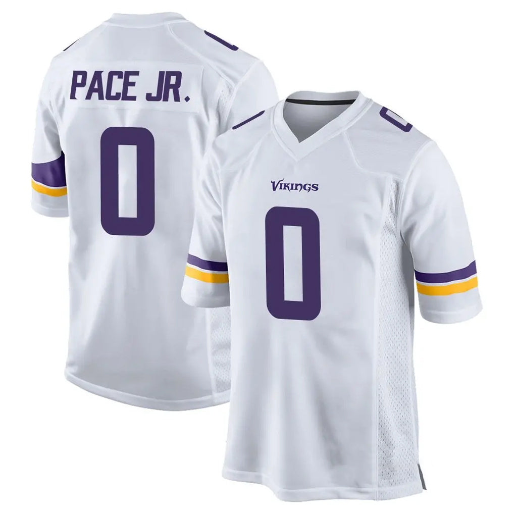 M.Vikings #0 Ivan Pace Jr. Player White Home Game Ldoa Stitched Jerseys