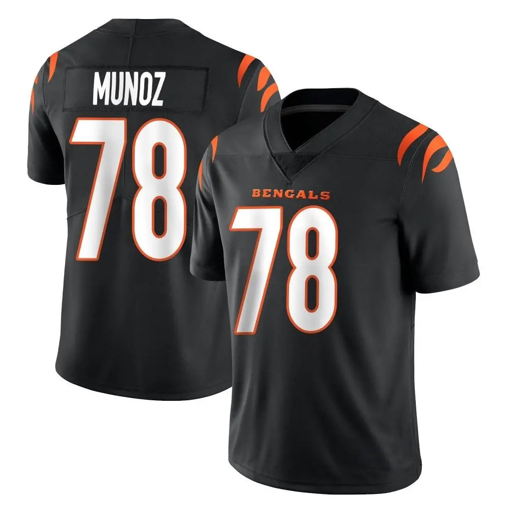 C.Bengals #78 Anthony Munoz Player Black Vapor Untouchable Limited Home Game Ldoa Stitched Jerseys