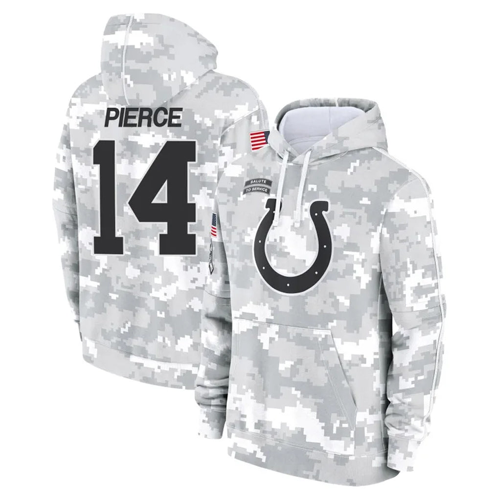IN.Colts #14 Alec Pierce Player Arctic Camo Salute to Service Hoodies Limited Game Ldoa Stitched Jerseys