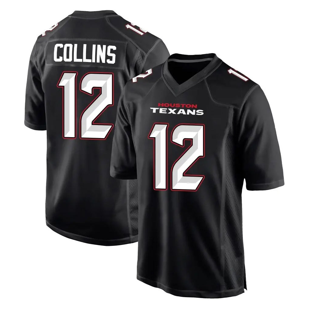H.Texans #12 Nico Collins Player Carbon Black Fashion Home Game Ldoa Stitched Jerseys