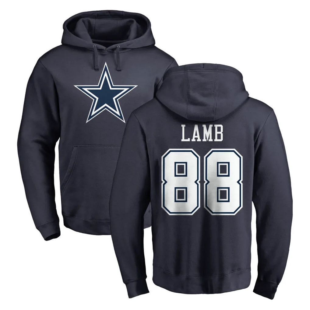 D.Cowboys #88 CeeDee Lamb Player Navy Pullover Hoodies Limited Ldoa Stitched Jerseys
