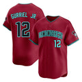 A.Diamondbacks #12 Lourdes Gurriel Jr Player Red Limited Home Game Ldoa Stitched Jerseys