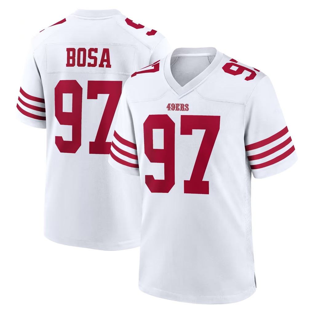 SF.49ers #97 Nick Bosa Player White Game Home Ldoa Stitched Jerseys