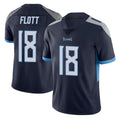 T.Titans #18 Cor'Dale Flott Player Navy Limited Vapor Untouchable Home Game Ldoa Stitched Jerseys