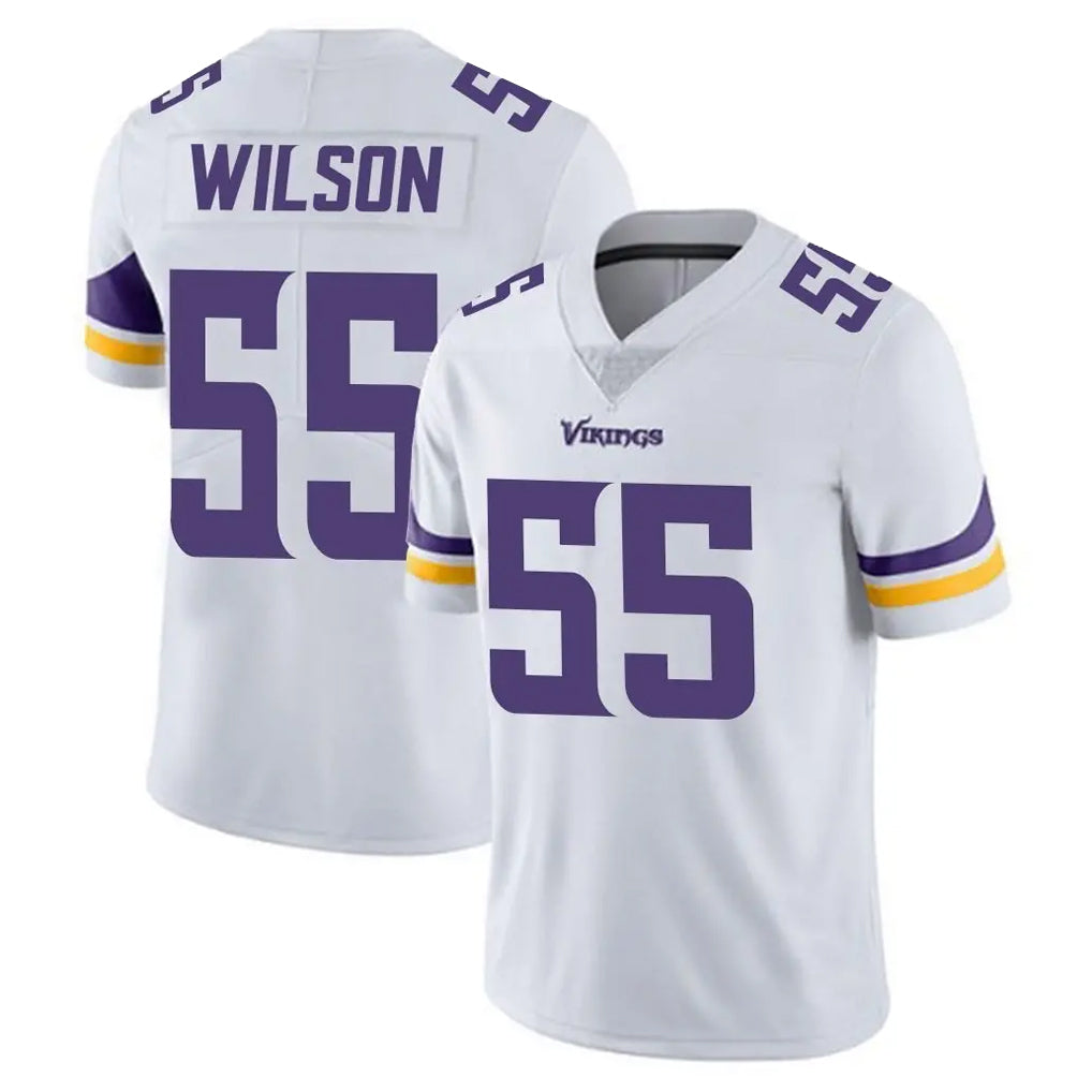 M.Vikings #55 Eric Wilson Player White Limited Vapor Untouchable Home Game Ldoa Stitched Jerseys