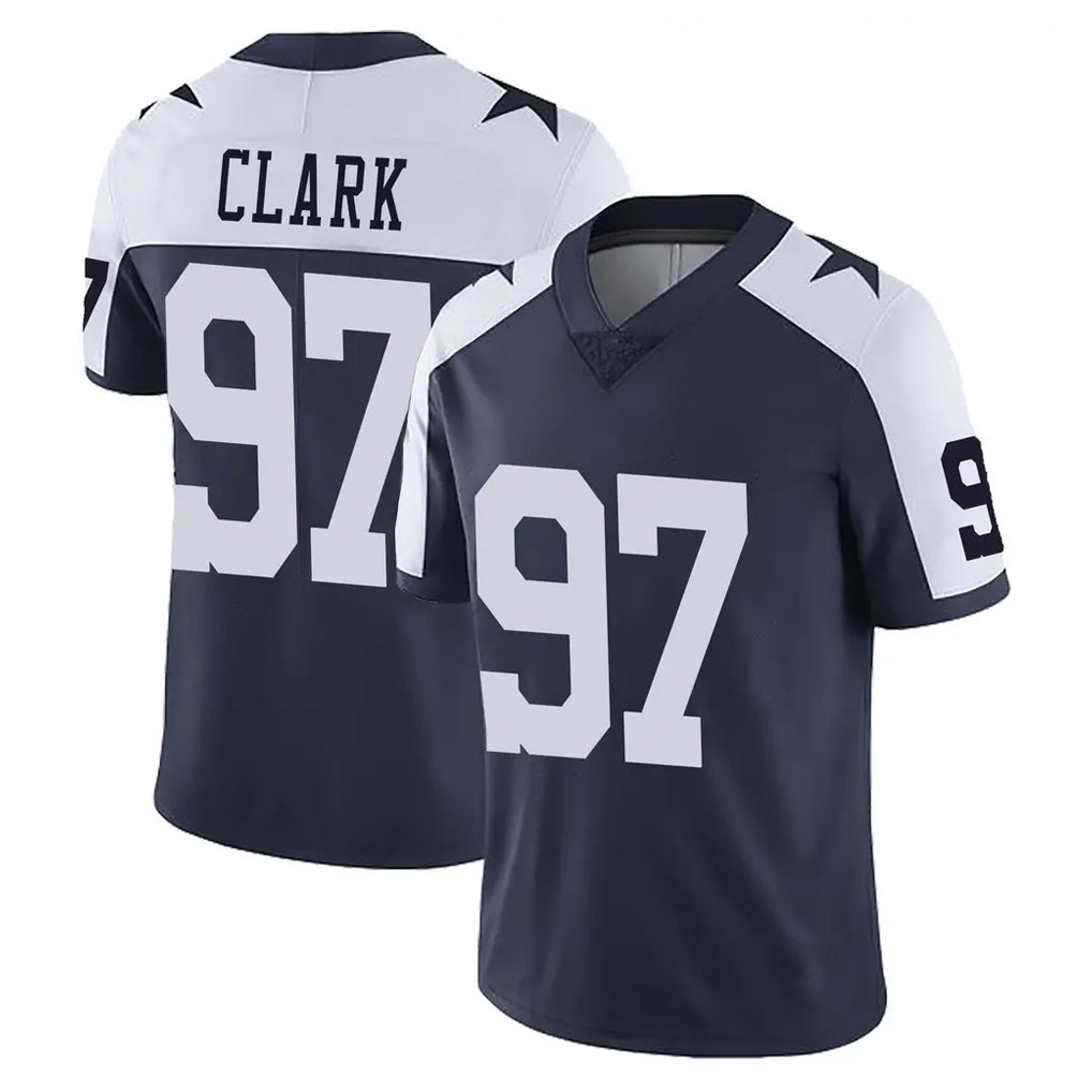 D.Cowboys #97 Kenny Clark Player Navy-White Limited Alternate Vapor Untouchable Home Game Ldoa Stitched Jerseys