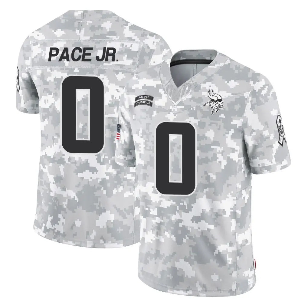 M.Vikings #0 Ivan Pace Jr. Player Arctic Camo Salute To Service Limited Game Ldoa Stitched Jerseys