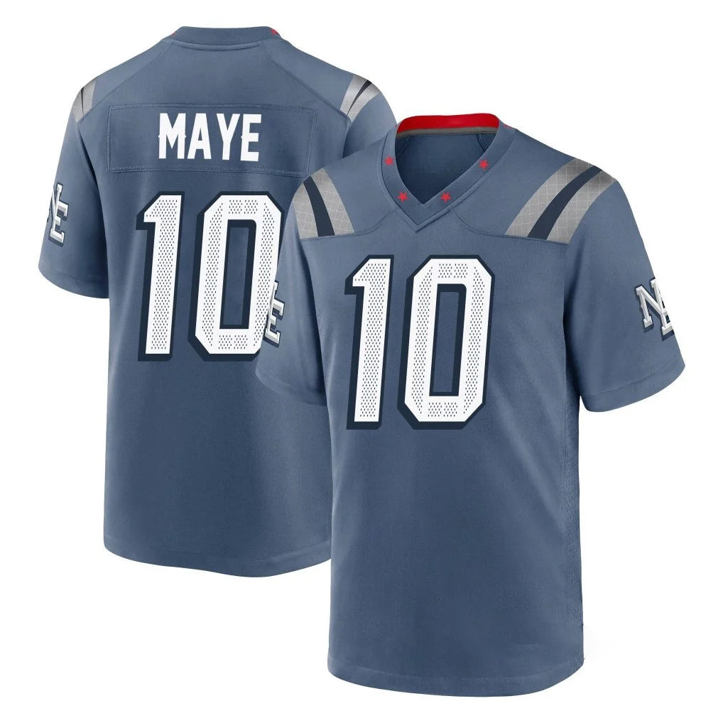 NE.Patriots #10 Drake Maye Player Blue Rivalries Collection Home Game Ldoa Stitched Jerseys