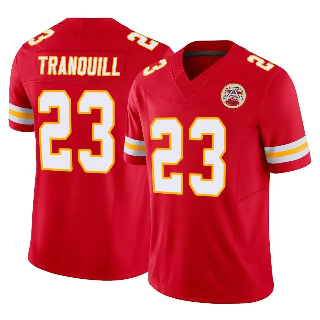 KC.Chiefs #23 Drue Tranquill Player Red Limited Vapor F.U.S.E. Home Game Ldoa Stitched Jerseys