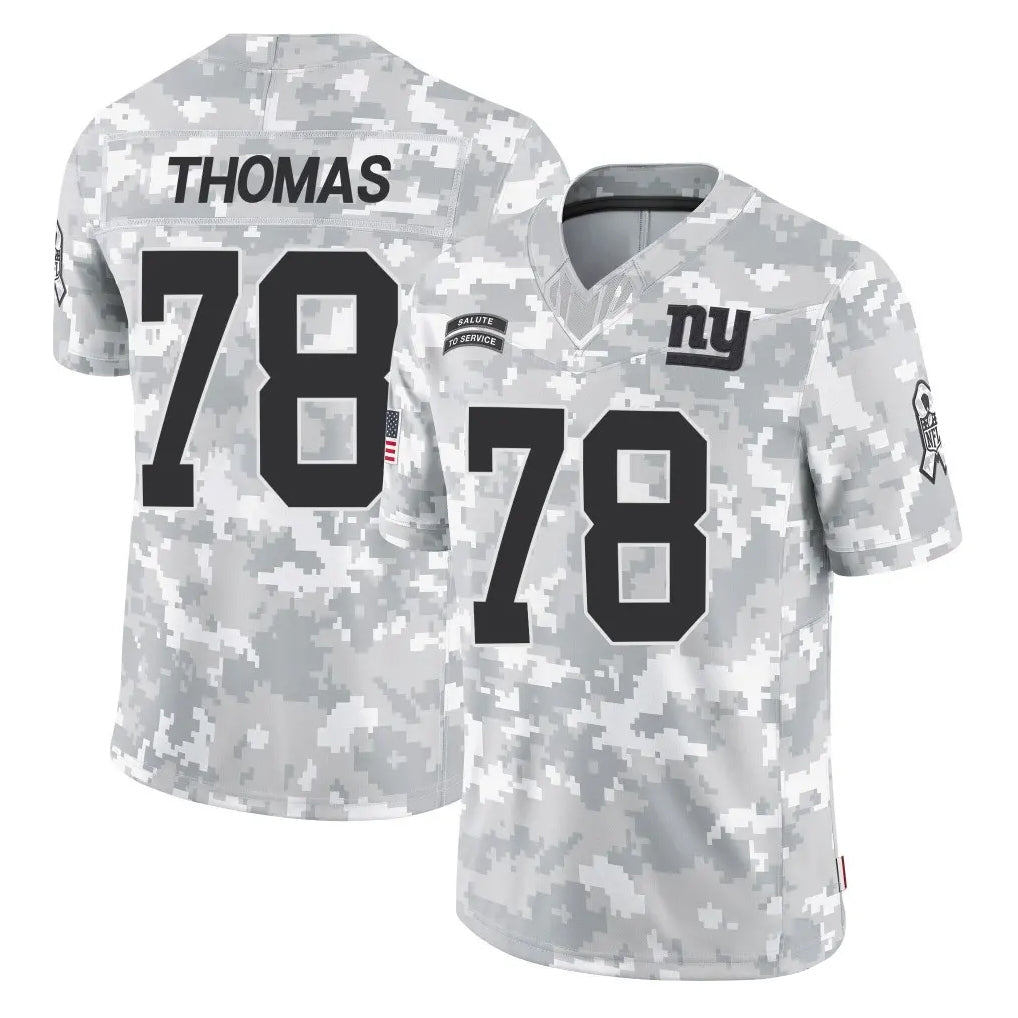 NY.Giants #78 Andrew Thomas Player Arctic Camo Salute To Service Limited Game Ldoa Stitched Jerseys
