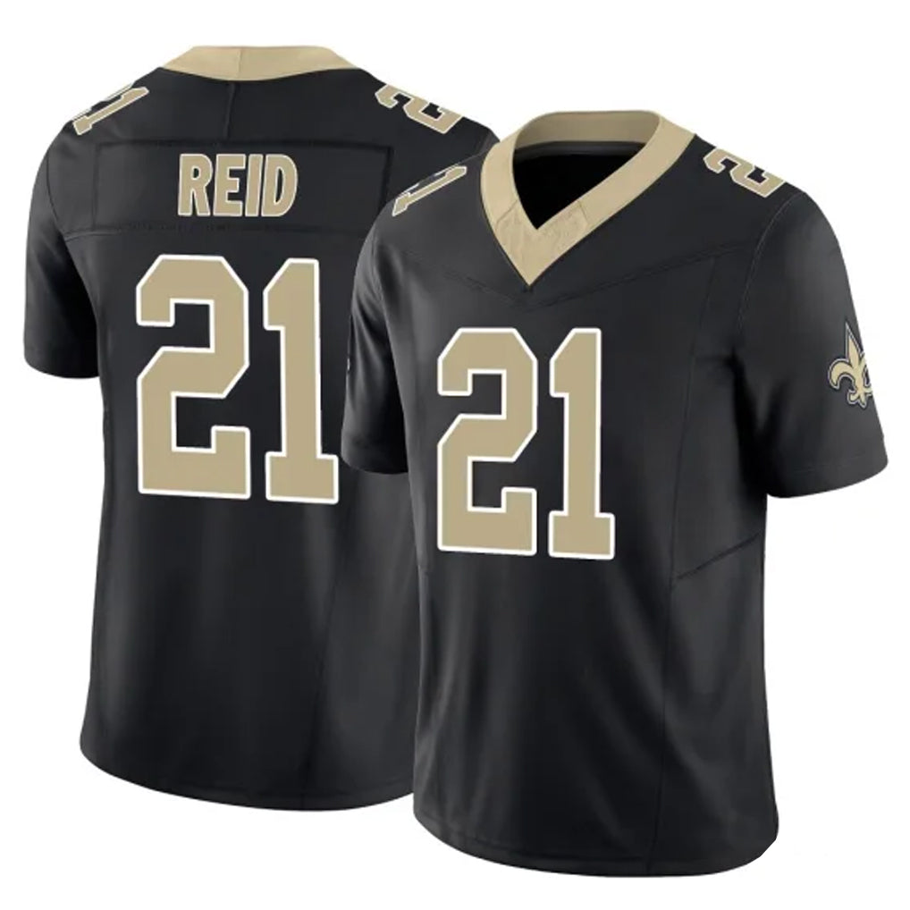 NO.Saints #21 Justin Reid Player Black Limited Vapor F.U.S.E. Home Game Ldoa Stitched Jerseys